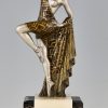 Art Deco sculpture en bronze danseuse