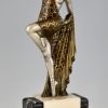 Art Deco sculpture en bronze danseuse
