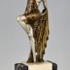 Art Deco bronze sculpture of a dancer