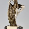 Art Deco sculpture en bronze danseuse