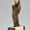 Art Deco bronze sculpture of a dancer