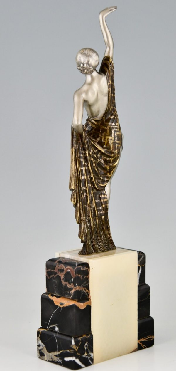 Art Deco bronze sculpture of a dancer