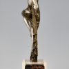 Art Deco sculpture en bronze danseuse