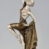 Art Deco bronze sculpture of a dancer