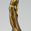 Art Nouveau bronzen sculptuur vrouw Sarah Bernhardt