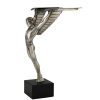 Icarus Art Deco bronze sculpture of a winged athlete