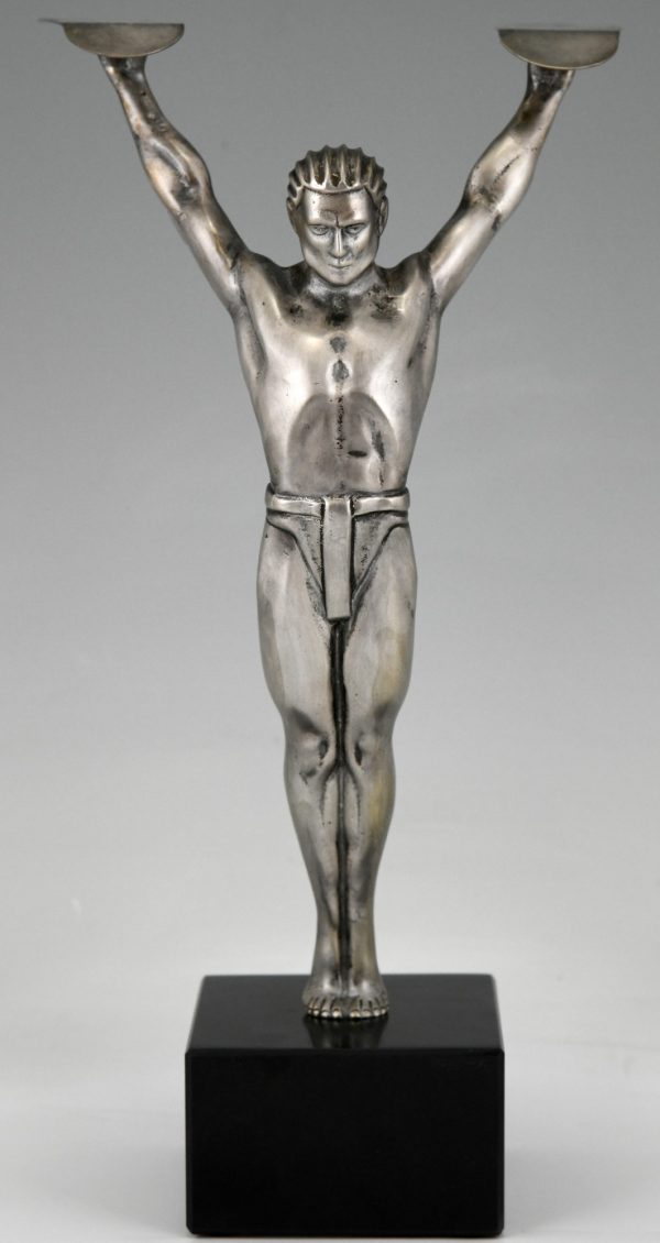 Icare Art Deco sculpture bronze homme ailé