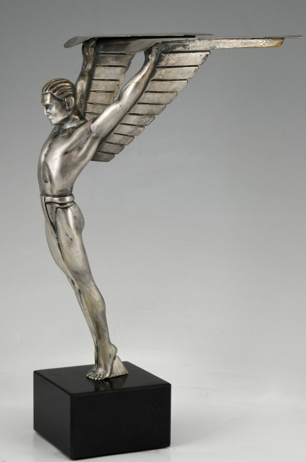 Icare Art Deco sculpture bronze homme ailé