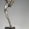 Icarus Art Deco bronze sculpture of a winged athlete