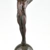 Icarus Art Deco sculpture of a winged athlete