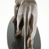 Art Deco bronzen sculptuur panter