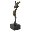 Art Deco bronzen sculptuur twee vogels op tak