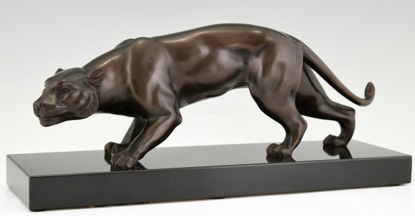 Art Deco sculpture bronze panthère
