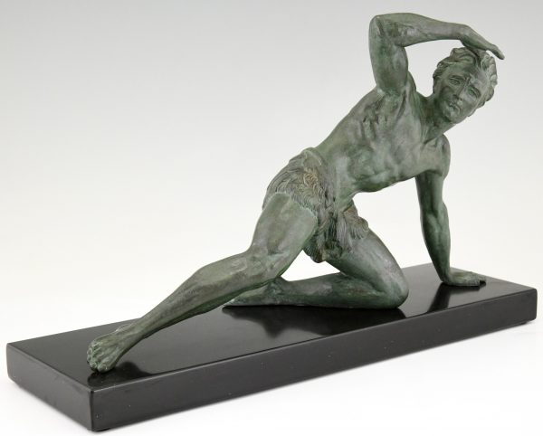 Art Deco sculpture of a man on the lookout