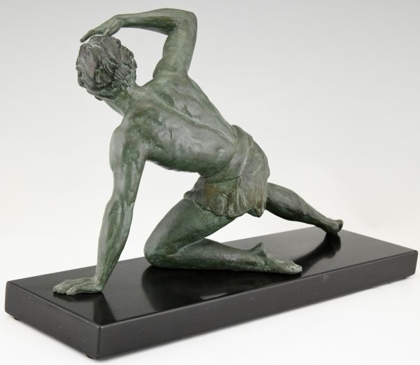 Art Deco sculptuur man op de uitkijk