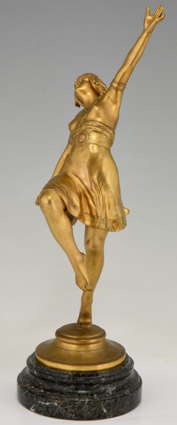 Jugendstil Bronze Skulptur Tänzerin
