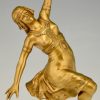 Art Nouveau bronzen sculptuur Oriëntaalse danseres