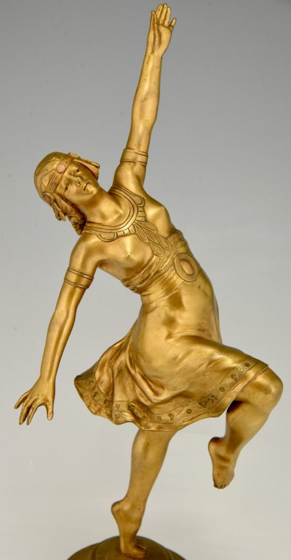 Art Nouveau bronzen sculptuur Oriëntaalse danseres