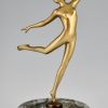 Art Deco sculpture en bronze danseuse nue