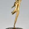 Art Deco sculpture en bronze danseuse nue