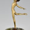 Art Deco sculpture en bronze danseuse nue