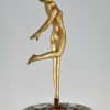 Art Deco bronze sculpture nude dancer