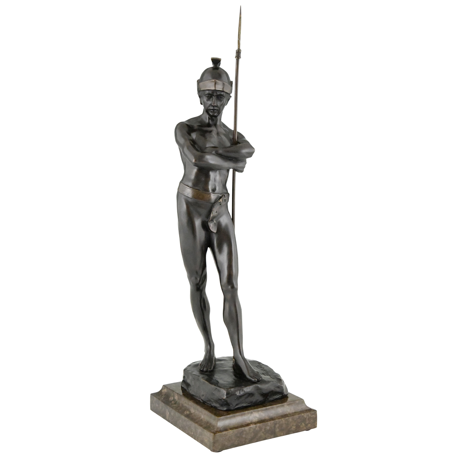 Sculpture en bronze d’un guerrier Romain