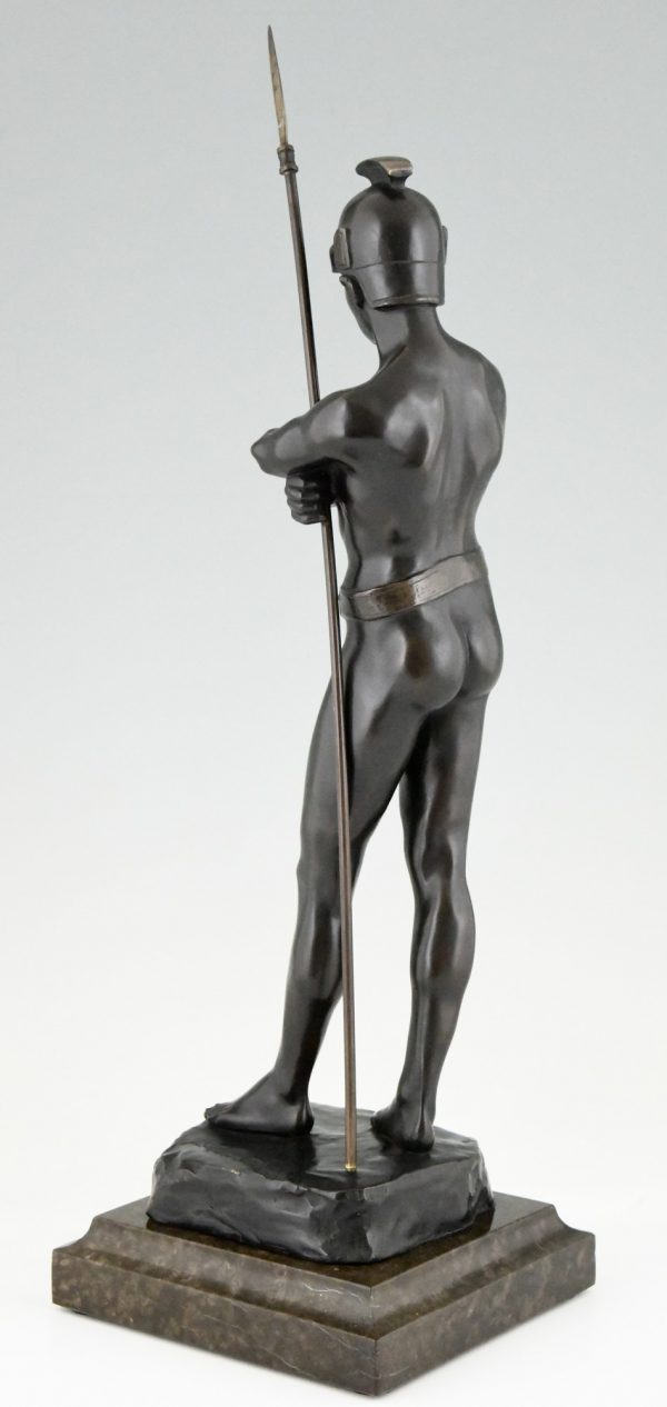 Antieke bronzen sculptuur Romeinse krijger