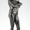 Sculpture en bronze d’un guerrier Romain