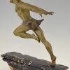 Art Deco sculpture homme courant athlete