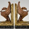 Art Deco serre livres aux griffons