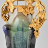 Paar Art Nouveau vazen keramiek en verguld brons