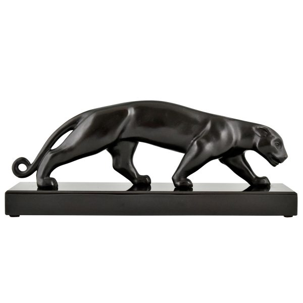 Art Deco Skulptur Bronze Panther