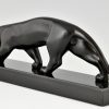 Art Deco bronze sculpture of a panther