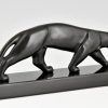 Art Deco bronze sculpture of a panther