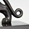 Art Deco bronze sculpture of a panther