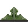 Art Deco bookends reading Medieval ladies