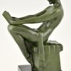 Art Deco bookends with reading nudes