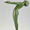 Art Deco lamp standing nude with globe Clarté original 1930