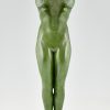 Art Deco lamp standing nude with globe Clarté original 1930