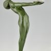 Art Deco lamp standing nude with globe Clarté original 1930