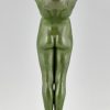 Art Deco lamp standing nude with globe Clarté original 1930