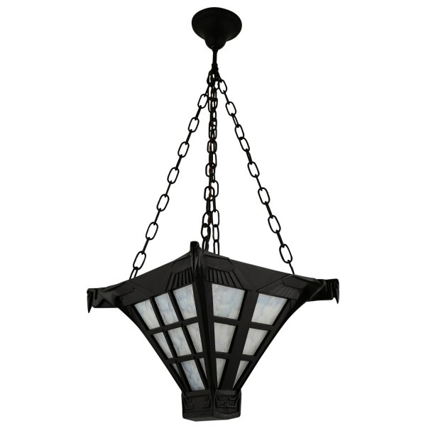 Art Deco hanglamp met pelikanen