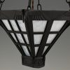 Art Deco hanglamp met pelikanen