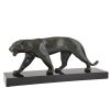 Art Deco sculpture of a walking panther