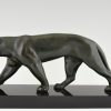 Art Deco sculpture of a walking panther