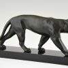 Art Deco sculpture of a walking panther