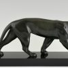 Art Deco sculpture of a walking panther