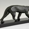 Art Deco sculpture of a walking panther