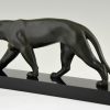 Art Deco sculpture of a walking panther